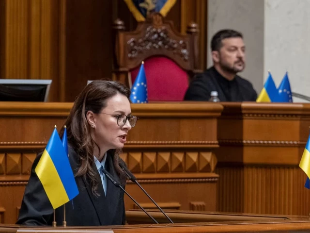 newly appointed ukrainian prime minister yulia svyrydenko attends a session of ukrainian parliament as ukrainian president volodymyr zelenskiy looks on amid russia s attack on ukraine in kyiv ukraine july 17 2025 reuters newly appointed ukrainian prime minister yulia svyrydenko attends a session of ukrainian parliament as ukrainian president volodymyr zelenskiy looks on amid russia s attack on ukraine in kyiv ukraine july 17 2025 reuters