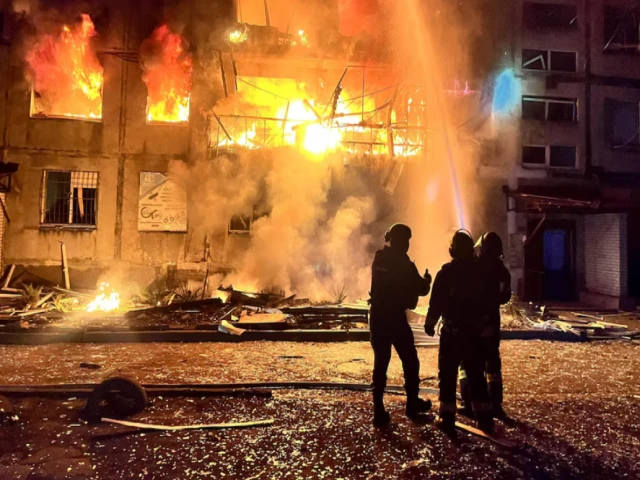 firefighters work at the site of a residential area hit by a russian military strike amid russia s attack on ukraine in the town of dobropillia donetsk region ukraine march 8 2025 photo reuters firefighters work at the site of a residential area hit by a russian military strike amid russia s attack on ukraine in the town of dobropillia donetsk region ukraine march 8 2025 photo reuters