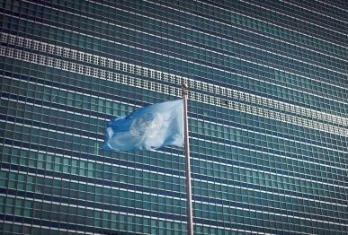 un flag fluttering in front of united nations headquarters in new york photo reuters