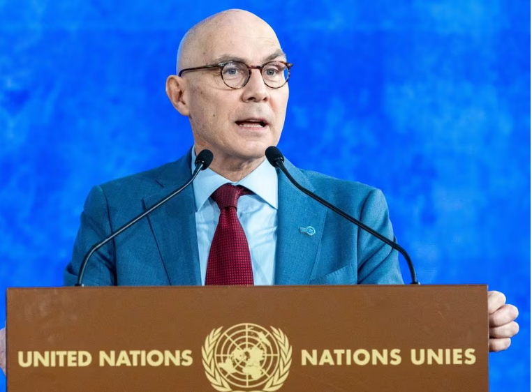 volker turk united nations high commissioner for human rights attends the high level event commemorating the 75th anniversary of the universal declaration of human rights at the united nations in geneva switzerland december 11 2023 photo reuters