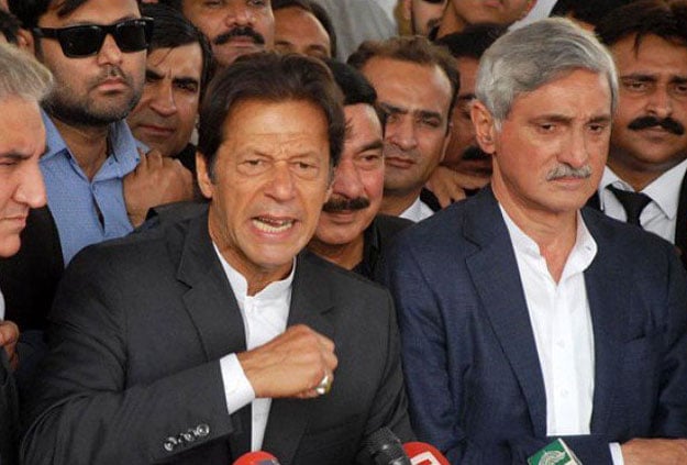 a file photo of imran khan and jahangir tareen