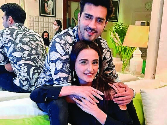 shahzad and momal are veteran actor javed sheikh s children photo file shahzad and momal are veteran actor javed sheikh s children photo file