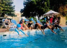 the man who loves to swim