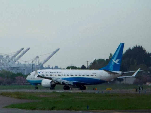 a boeing 737 max plane intended for china s xiamen airlines arrives at king county international airport after returning from china due to ongoing tariff disputes in seattle washington u s april 19 2025 photo reuters a boeing 737 max plane intended for china s xiamen airlines arrives at king county international airport after returning from china due to ongoing tariff disputes in seattle washington u s april 19 2025 photo reuters
