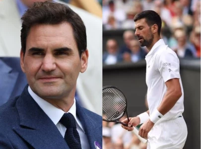 roger federer watches novak djokovic reach wimbledon quarter final with comeback win roger federer watches novak djokovic reach wimbledon quarter final with comeback win