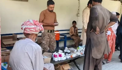 patients line up for medical assistance at a health camp photo express