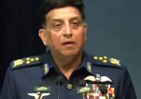 air chief marshal zaheer ahmed baber sidhu addressing a ceremony on the occasion of completion of one year of marka e haq at air headquarters in islamabad photo radiopak