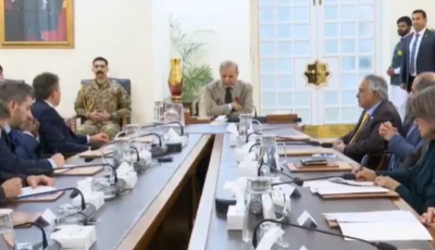 prime minister shehbaz sharif holds meeting with united nations humanitarian chief tom fletcher in islamabad screengrab