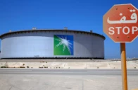 an aramco tank is seen at saudi aramco s ras tanura oil refinery and oil terminal in saudi arabia may 21 2018 picture taken may 21 2018 source reuters