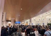 an image showing people stuck at dubai airport photo x