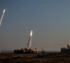 rocket powered projectiles being launched from mobile launcher photo anadolu agency