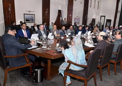 sindh chief minister murad ali shah presides over a cabinet meeting at cm house in karachi photo x