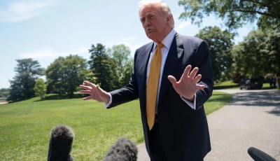 u s president donald trump speaks to the press ahead of departing the white house for joint base andrews en route to beijing china in washington dc us may 12 2026 photo reuters
