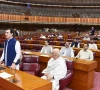 pakistan tehreek e insaf chairman barrister gohar ali khan speaking in the national assembly on friday photo national assembly of pakistan facebook