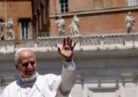 pope leo xiv leaves following the weekly general audience in st peter s square at the vatican may 27 2026 photo reuters