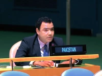 pakistani diplomat at the united nations gul qaiser sarwani responds to remarks made by the representative of india on friday june 5 2026 photo pakistanun ny on x