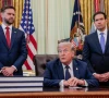 u s president donald trump speaks in the oval office with vice president jd vance and secretary of state marco rubio standing behind him at the white house in washington dc us april 23 2026 photo reuters