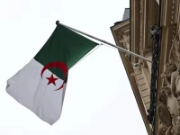 the algerian flag flies on the facade of the algerian embassy in paris france april 16 2025 photo reuters