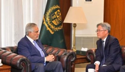 foreign minister ishaq dar holds meeting with chinese ambassador jiang zaidong photo x
