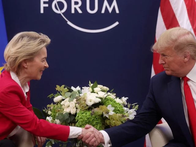 u s president donald trump attends a bilateral meeting with european commission president ursula von der leyen during the 50th world economic forum wef annual meeting in switzerland photo reuters
