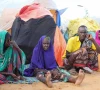 internally displaced people sit outside their makeshift shelters in kahda district of mogadishu somalia may 7 2026 photo reuters