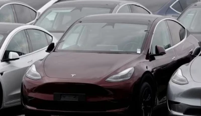 tesla electric vehicles are pictured at one of the company s delivery centers in valenton near paris france april 24 2025 reuters
