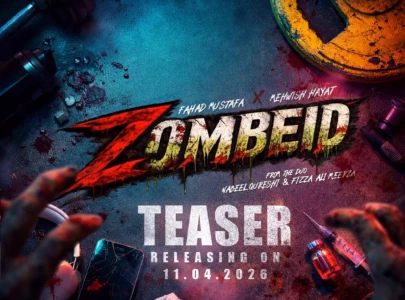 fahad mustafa goes into zombie mode as first poster drops for horror film with mehwish hayat