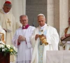 pope leo xiv leads a holy mass in piazza bartolo longo in front of the shrine of the virgin of the rosary of pompei on the first anniversary of his election in pompei italy may 8 2026 photo reuters