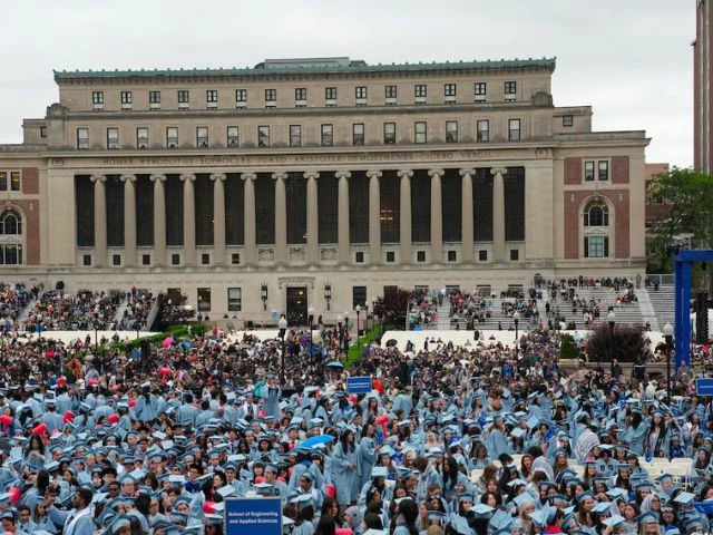 tudents attend the commencement ceremony at columbia university in new york city in manhattan new york u s may 21 2025 photo reuters tudents attend the commencement ceremony at columbia university in new york city in manhattan new york u s may 21 2025 photo reuters
