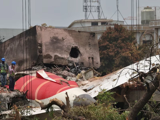members of indian army s engineering arm prepare to remove the wreckage of an air india aircraft bound for london s gatwick airport which crashed during take off from an airport in ahmedabad india june 14 2025 photo reuters