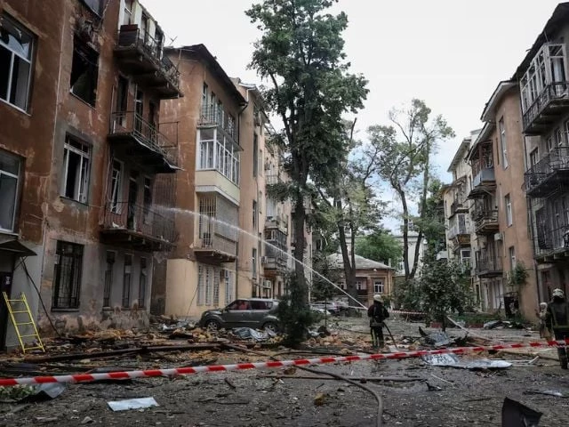 a firefighter works at the site of a russian drone strike amid russia s attack on ukraine in odesa ukraine june 20 2025 photo reuter