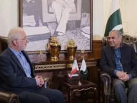 interior minister mohsin naqvi holds talks with his iranian counterpart eskandar momeni in islamabad photo radiopak