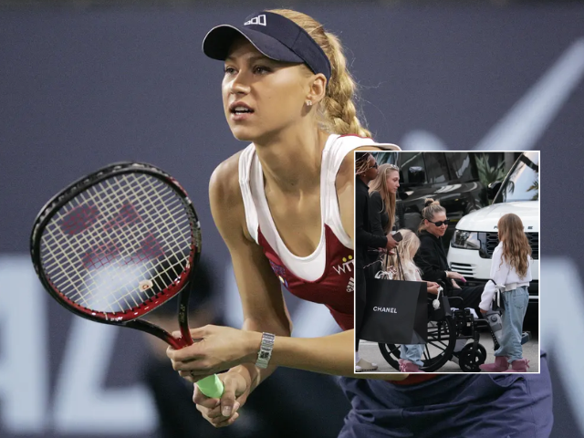 anna kournikova spotted wheelchair bound in first public sighting after two years