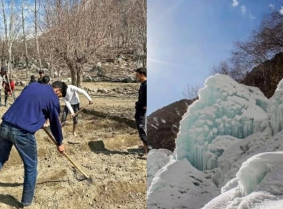 gilgit baltistan farmers turn to artificial glaciers to tackle water crisis