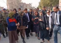 aleema khan outside the anti terrorism court in rawalpindi november 26