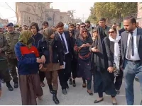 aleema khan outside the anti terrorism court in rawalpindi november 26