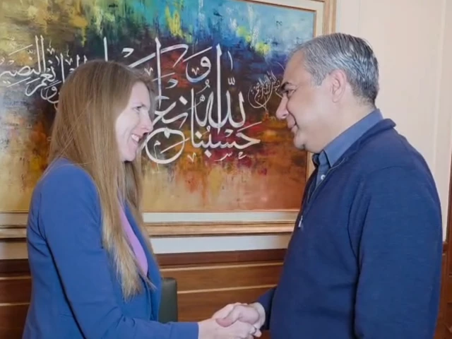 british high comissioner jane marriott and federal interior minister mohsin naqvi