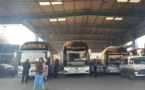 transport standstill in rawalpindi as unions rally against heavy fines