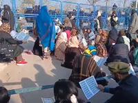 pti workers continue to stage sit in at factory checkpoint photo express pti workers continue to stage sit in at factory checkpoint photo express