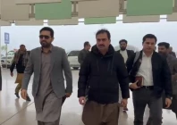 k p chief minister sohail afridi at islamabad international airport photo express