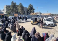 women from the hazara community stage a sit in outside the regional headquarters of the southern gas company photo express