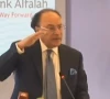 finance minister muhammad aurangzeb speaking at the pakistan policy dialogue in islamabad photo screengrab