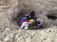 landslide occurred in the qamar killi area on the outskirts of tehsil gambat photo express