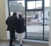 lawyer duo imaan mazari and hadi ali chattha overlooking the islamabad police stationed outside islamabad high court bar president s office waiting to arrest the couple photo express