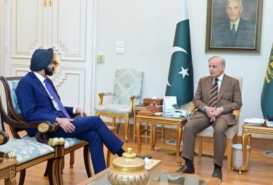 world bank group president ajay banga calls on prime minister shehbaz sharif photo pid