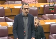 minister of energy awais leghari speaking at the national assembly photo youtube national assembly of pakistan