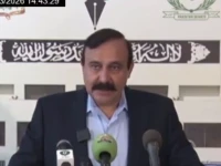 parliamentary affairs minister tariq fazal chaudhry speaking to the media outside parliament photo ptv