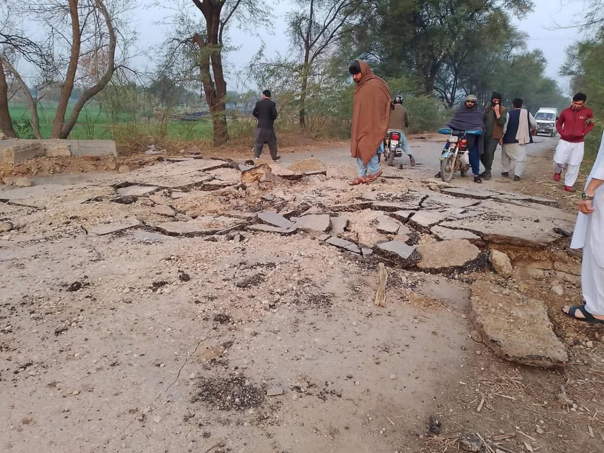 Tank–Wana main road in Tank, militants destroyed a bridge PHOTO: EXPRESS