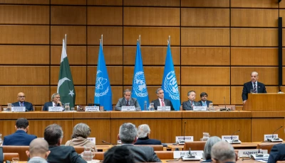 prime minister shehbaz sharif addresses a special united nations event in vienna on sustainable development as a path to global peace and prosperity photo x un office on drugs crime