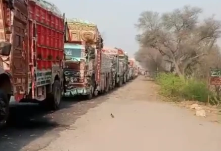dera darya khan bridge connecting punjab with khyber pakhtunkhwa remains closed after a suicide attack at the nearby dajal check post on tuesday causing severe disruption to traffic and the transport of essential goods photo express